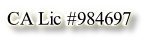 CA Lic #984697