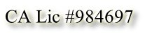 CA Lic #984697